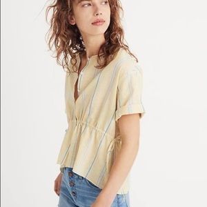 MADEWELL S Small Drawstring Waist Button-up